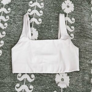 XS Girlfriend Collective White Sports Bra